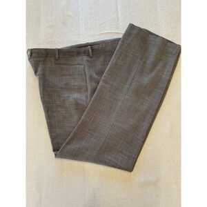 Calvin Klein Modern Fit Dress Pants Women's Size 14 Black Linen Like Pattern